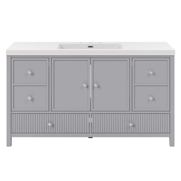 Bathroom Vanity With Separate Sink, Soft Close Doors And 4 Drawers