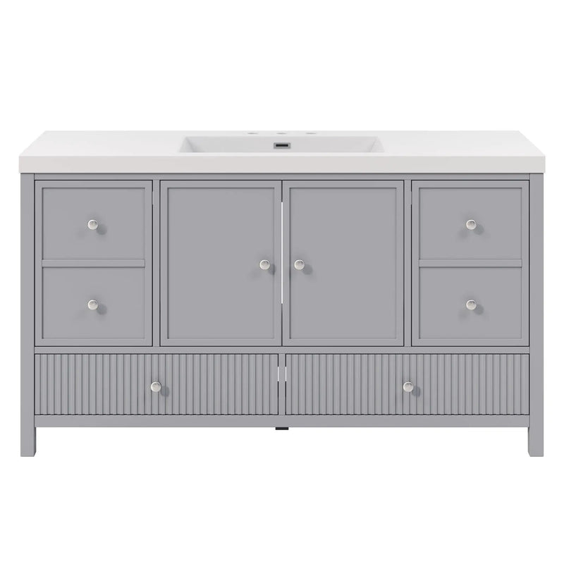 Bathroom Vanity With Separate Sink, Soft Close Doors And 4 Drawers by HouseOfZazla