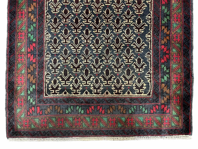 3x5 New Vintage Handmade Wool Rug Tribal Balouch Turkoman Prayer Rug Veggie Dyes by Jewel Rugs