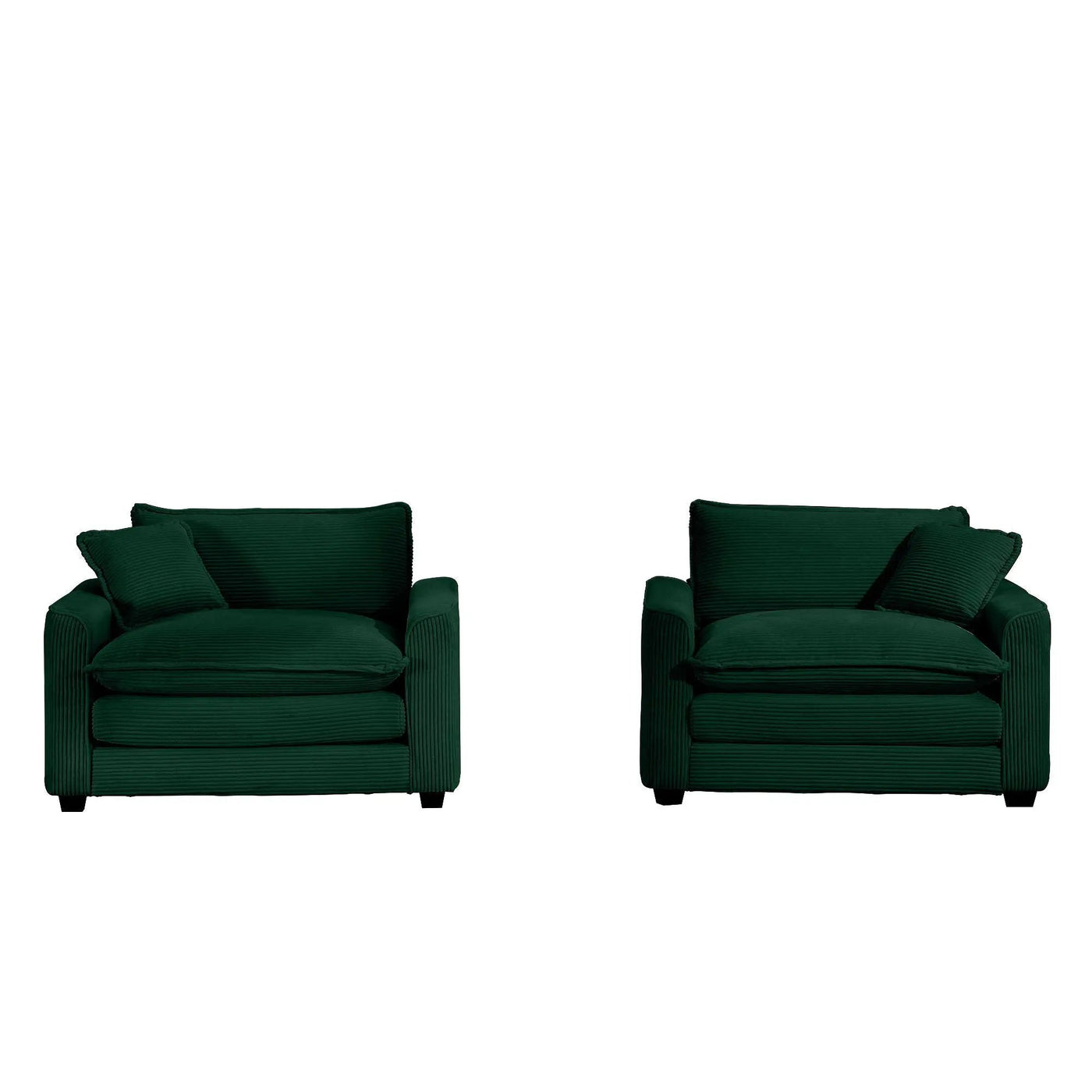 Modern Classic Fabric Single Chair Deep Seat Sofa With Pillow by HouseOfZazla