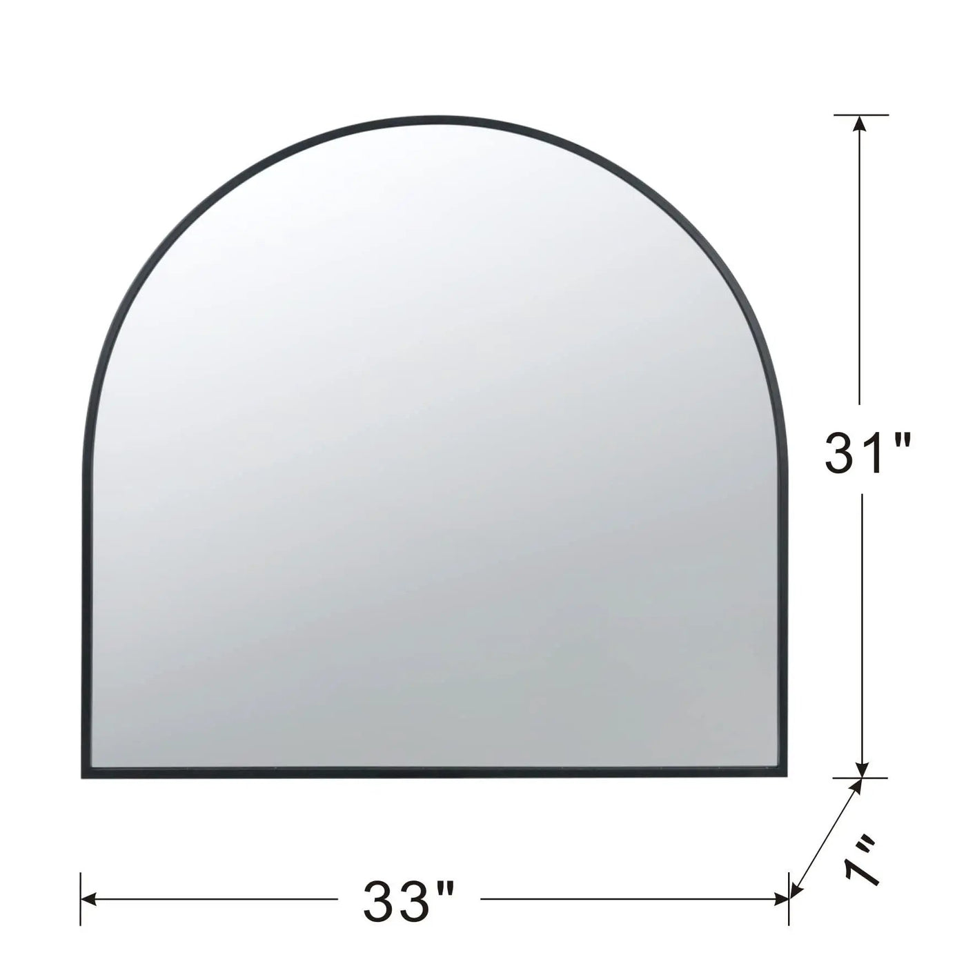 Arched Mirror With Metal Frame, Wall Mirror For Living Room Bedroom Entryway by HouseOfZazla