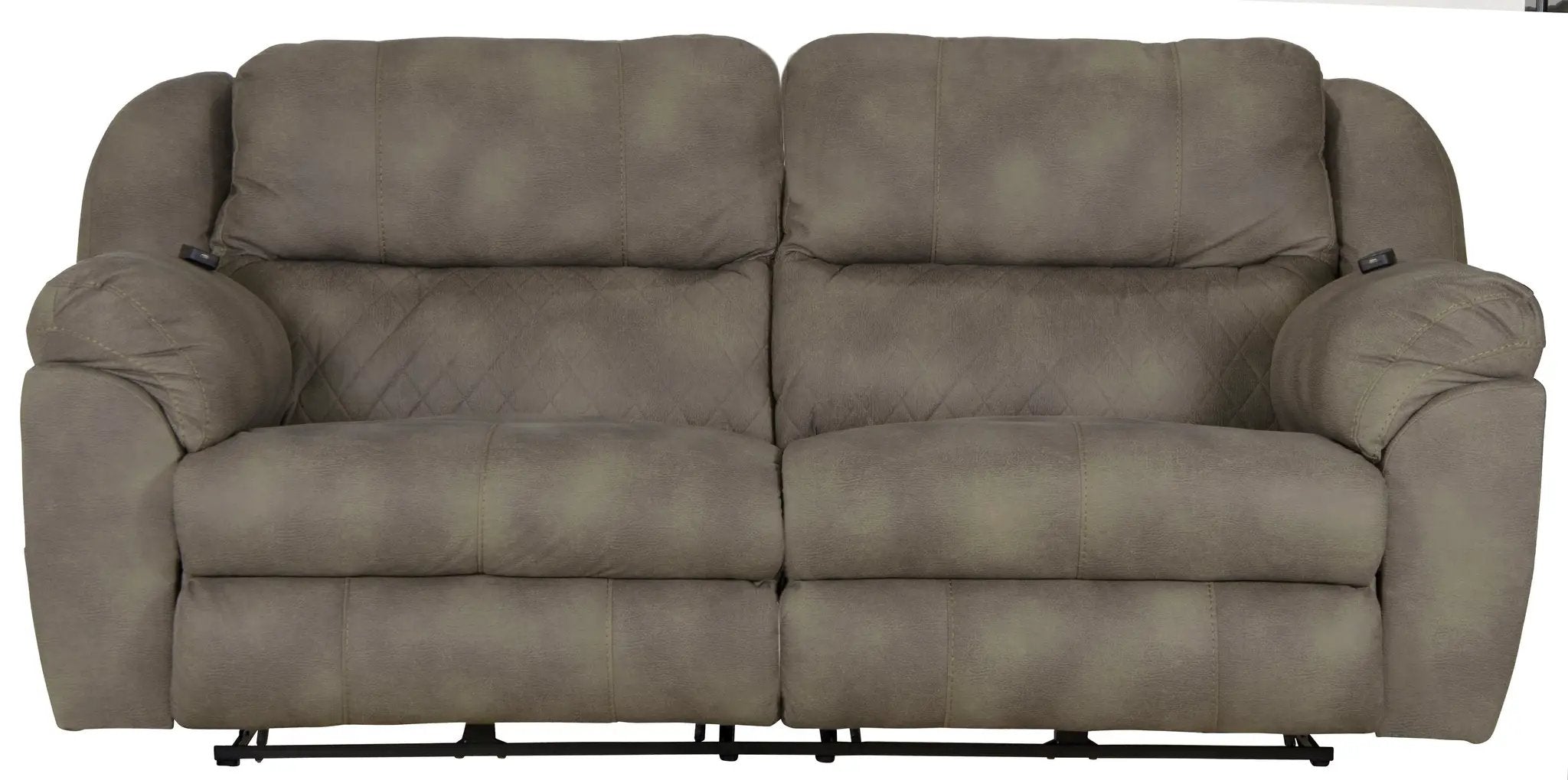Flynn - Power Lay Flat Reclining Sofa Power Adjustable Headrest & Lumbar And Dual Heat & Massage - Fig by Unique Piece Furniture