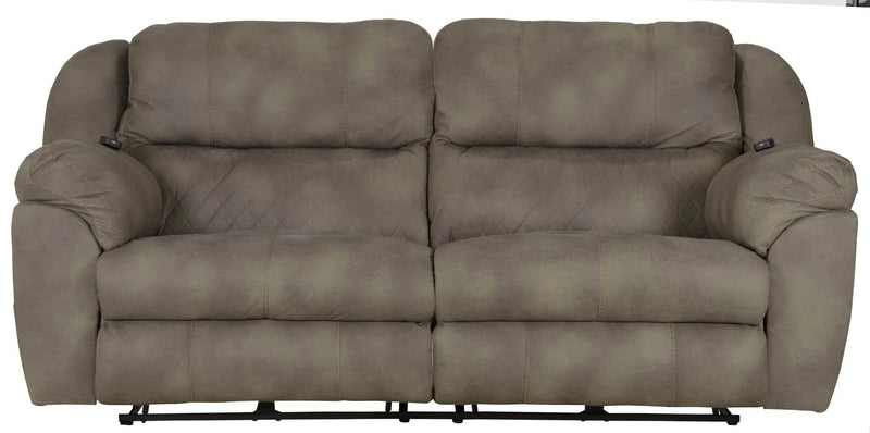 Flynn - Power Lay Flat Reclining Sofa Power Adjustable Headrest & Lumbar And Dual Heat & Massage - Fig by Unique Piece Furniture