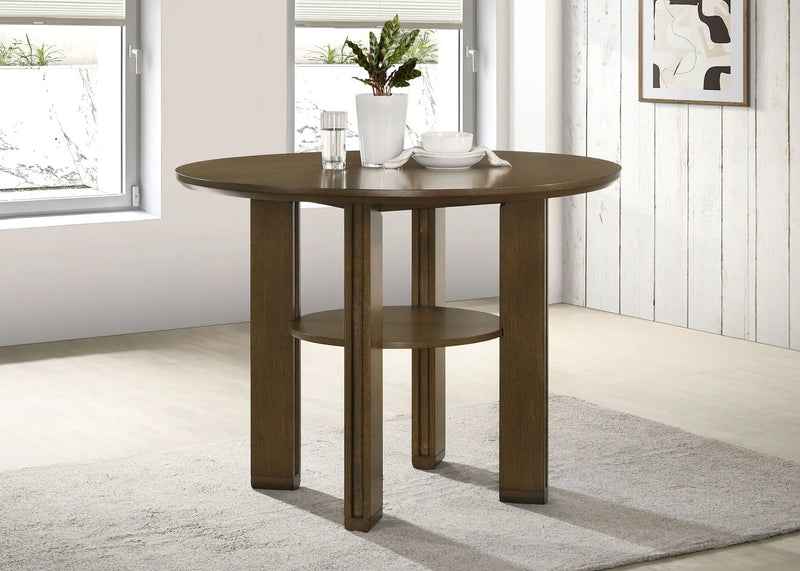 Ottowa 47-inch Round Counter Height Dining Table Brown by Unique Piece Furniture
