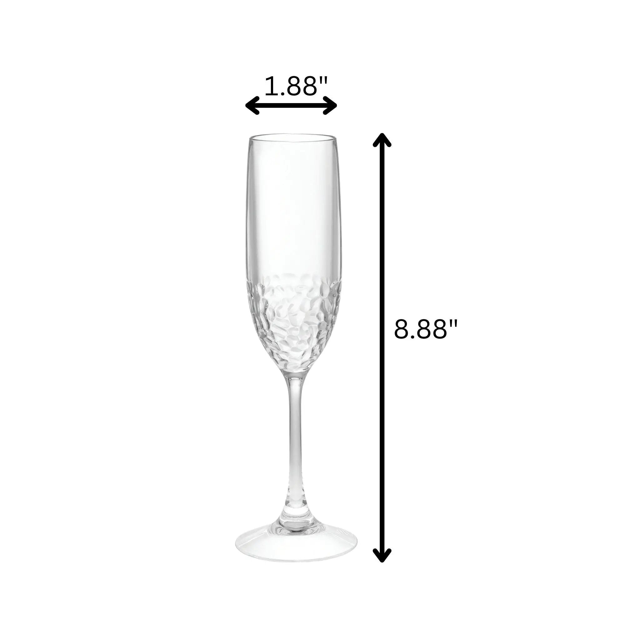 Tritan Lexington - Unbreakable Plastic Champagne Flutes, Durable Glass Alternative (Set of 4), 6Oz - Clear by HouseOfZazla