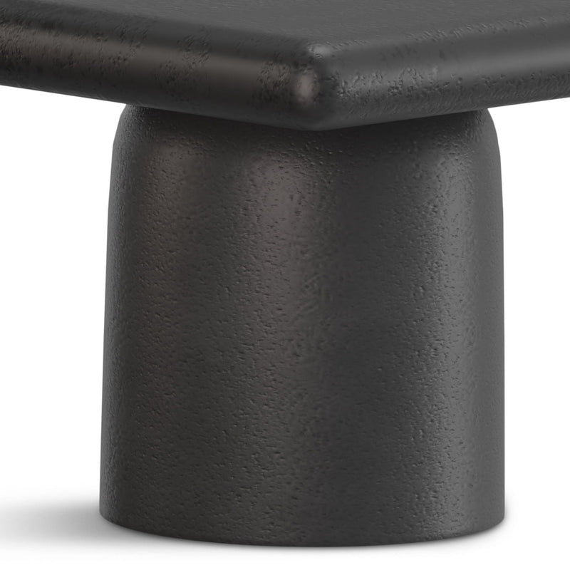 Zachary 2 Piece Cast Aluminum Coffee Table Set with Textured Finish - Black, photo 2 of 14