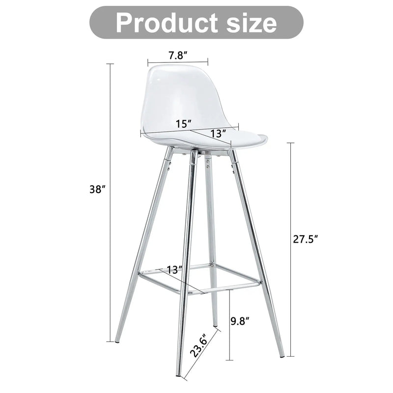 Stylish Upholstered Bar Chairs with Metal Legs by HouseOfZazla