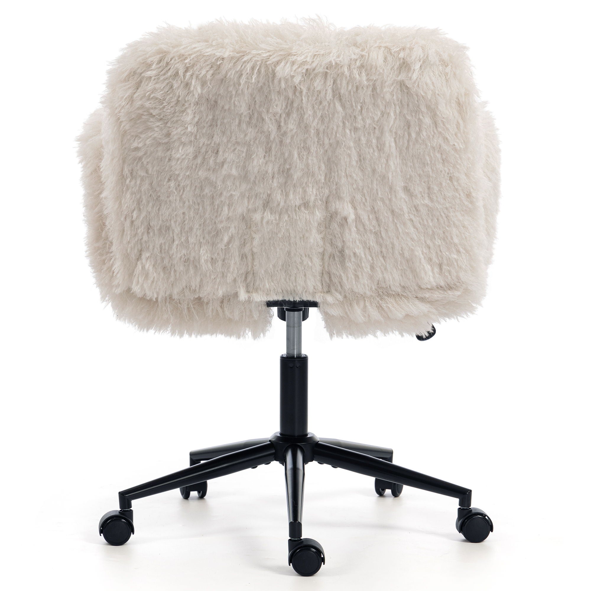 Swivel Chair With Adjustable Armrests And Wheels For Home Office - Beige by HouseOfZazla