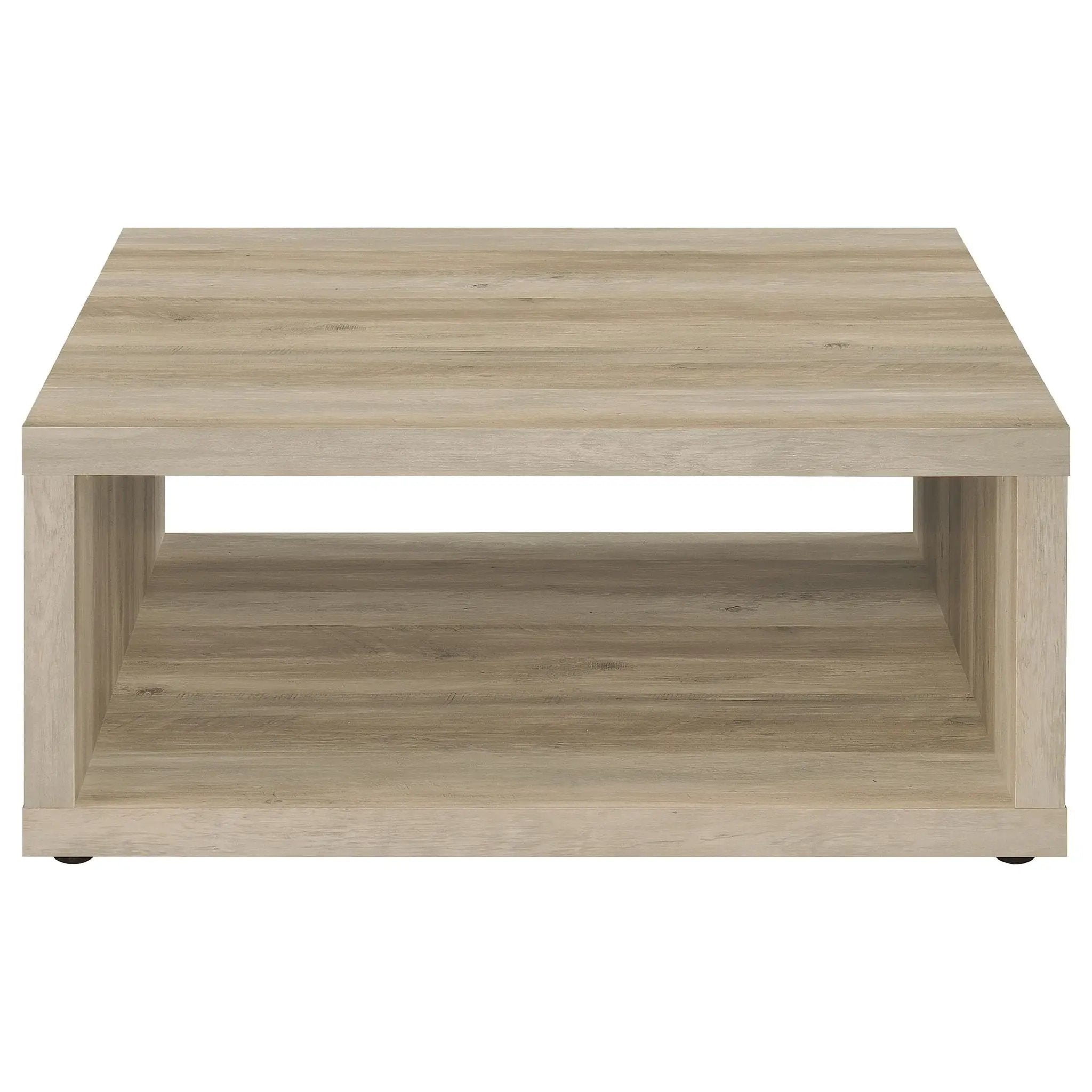Frisco Square Engineered Wood Coffee Table Distressed Pine by Unique Piece Furniture