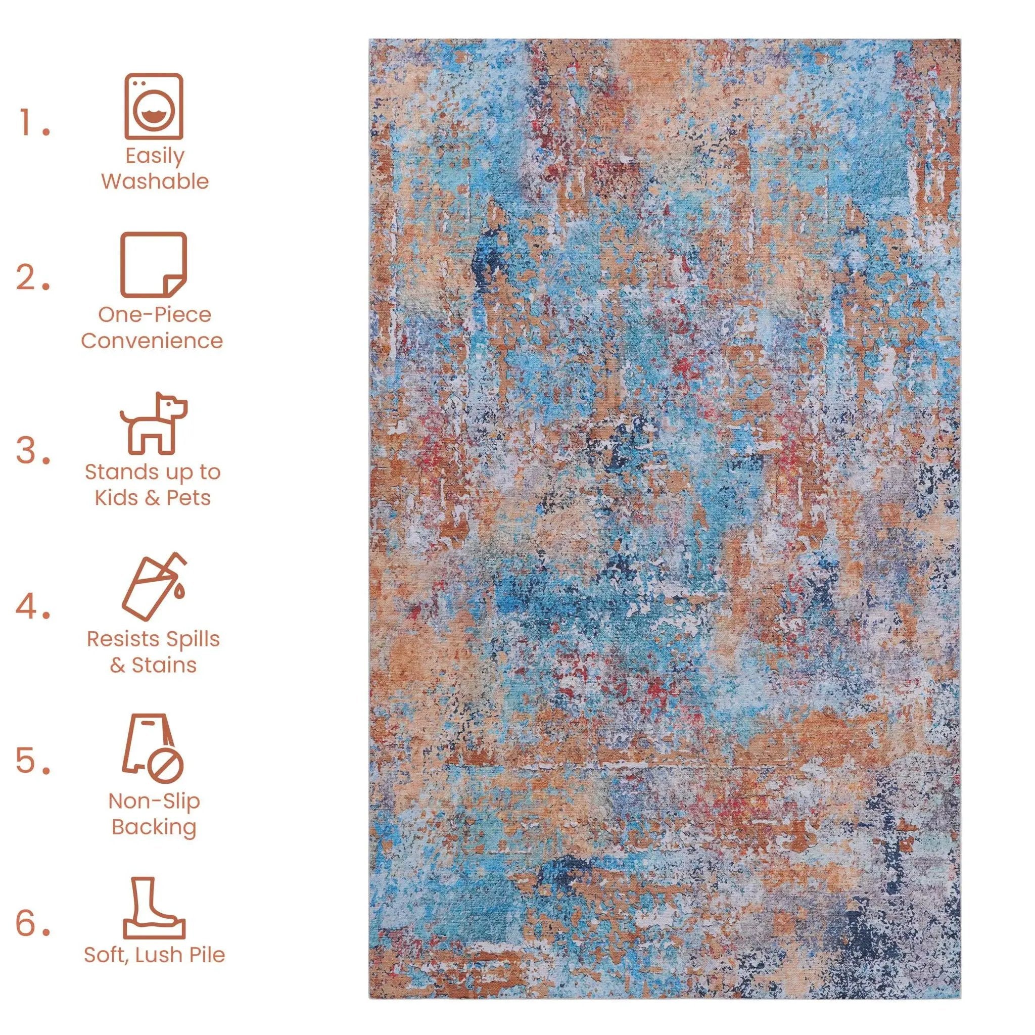 Maval - Machine Washable Area Rug by Unique Piece Furniture