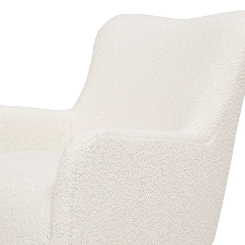 Nimbus - Curved Accent Chair - Ivory White by HouseOfZazla