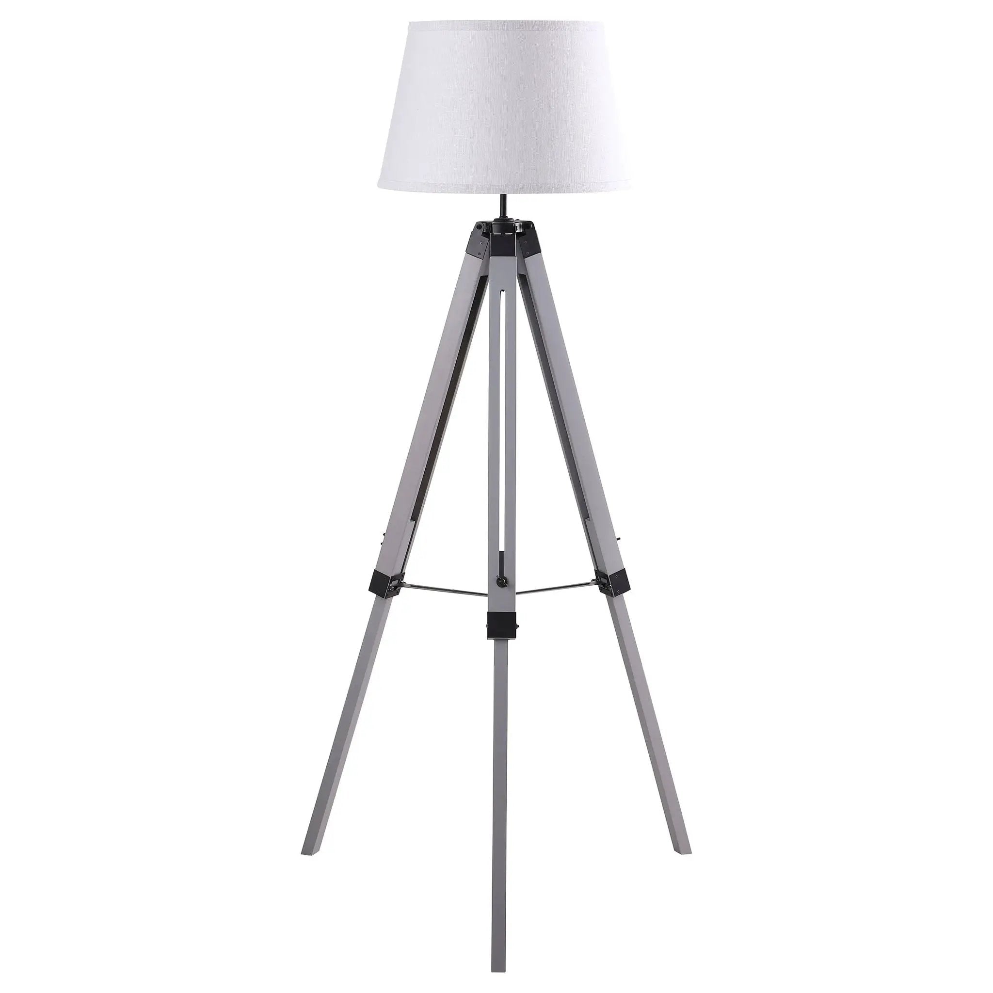 Dayton 56-inch Empire Shade Metal Tripod Floor Lamp Grey by Unique Piece Furniture