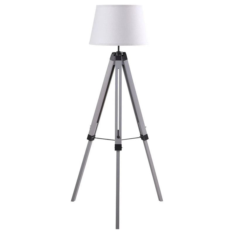 Dayton 56-inch Empire Shade Metal Tripod Floor Lamp Grey by Unique Piece Furniture