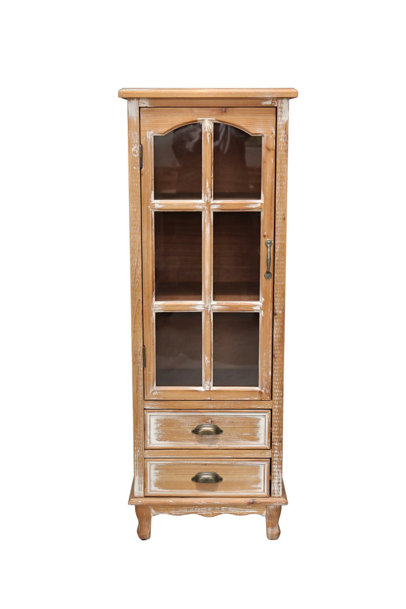 Rustic Wooden Storage Cabinet with Decorative Cutout Door & 2 Drawers by HouseOfZazla
