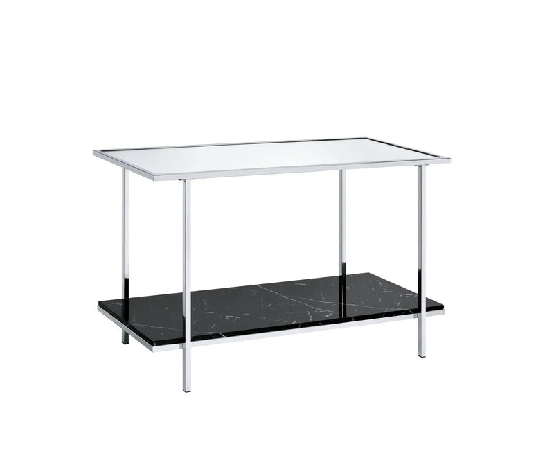 Angwin - Mirrored Faux Marble Console Table - Multi by HouseOfZazla