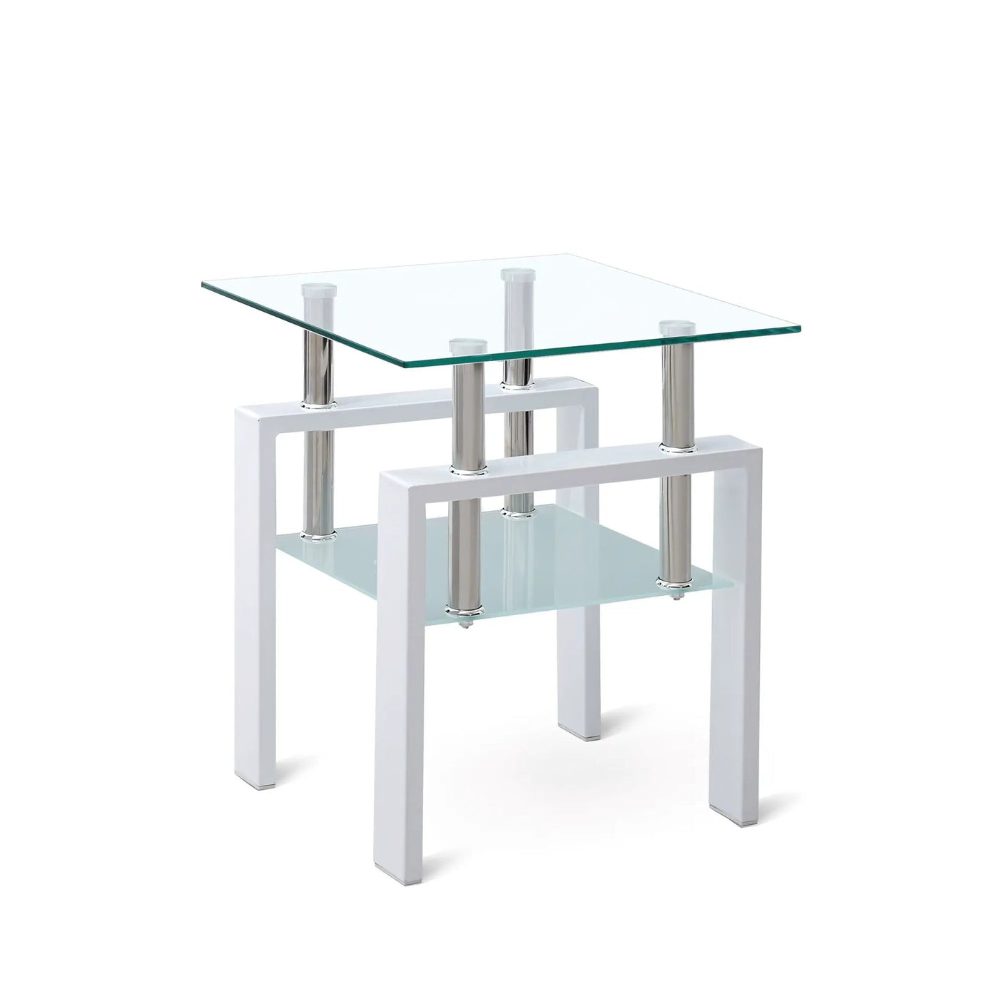 Tempered Glass Table With Storage by Unique Piece Furniture