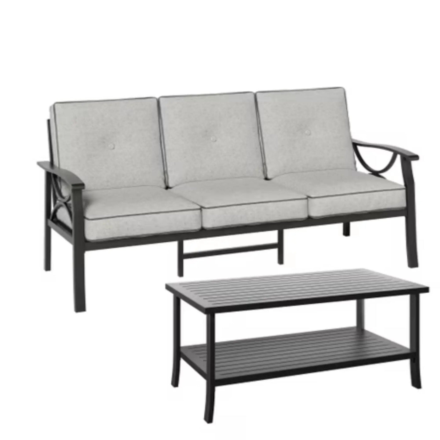 Patio Furniture Set with Coffee Table and Cushions for Backyard by HouseOfZazla