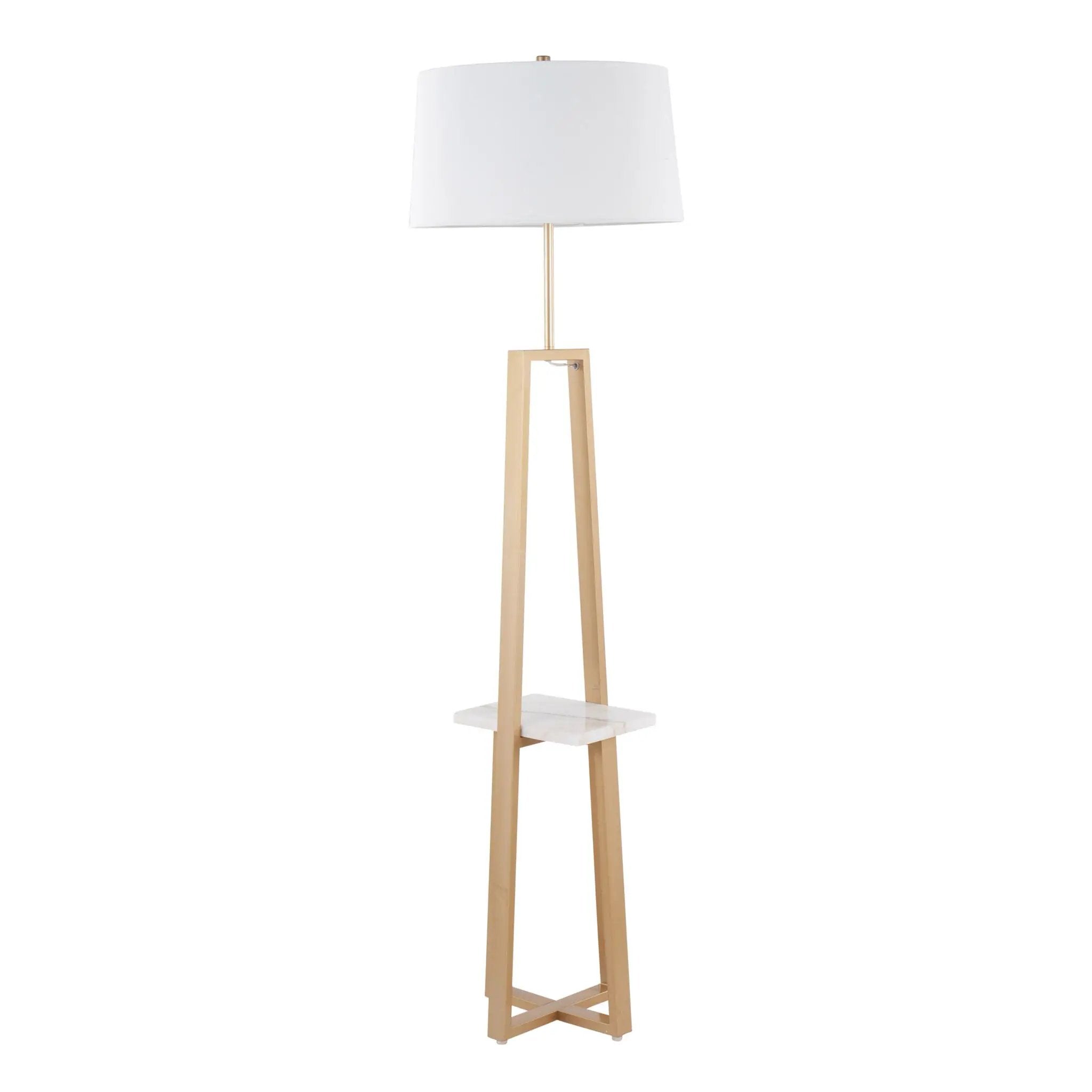 Cosmo - Shelf Contemporary / Glam Floor Lamp by HouseOfZazla