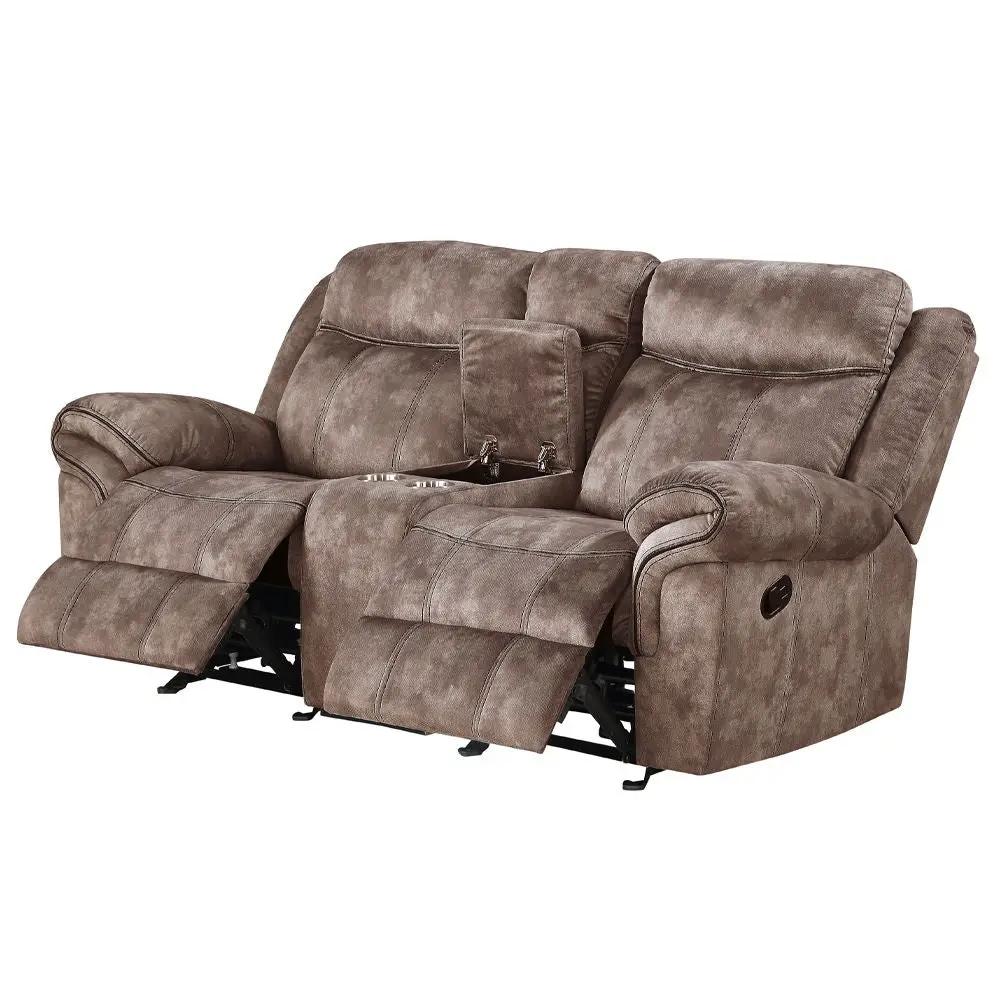 Zubaida - Loveseat w/USB Dock & Console (Glider & Motion) by Unique Piece Furniture