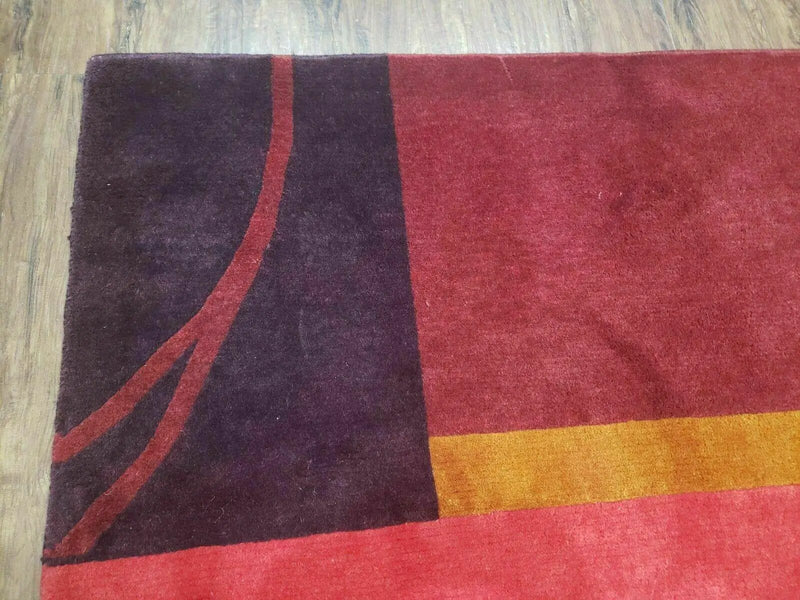 8' X 10' Tibetan Nepal Art Deco Hand Knotted Wool Rug Modern Contemporary Nice by Jewel Rugs