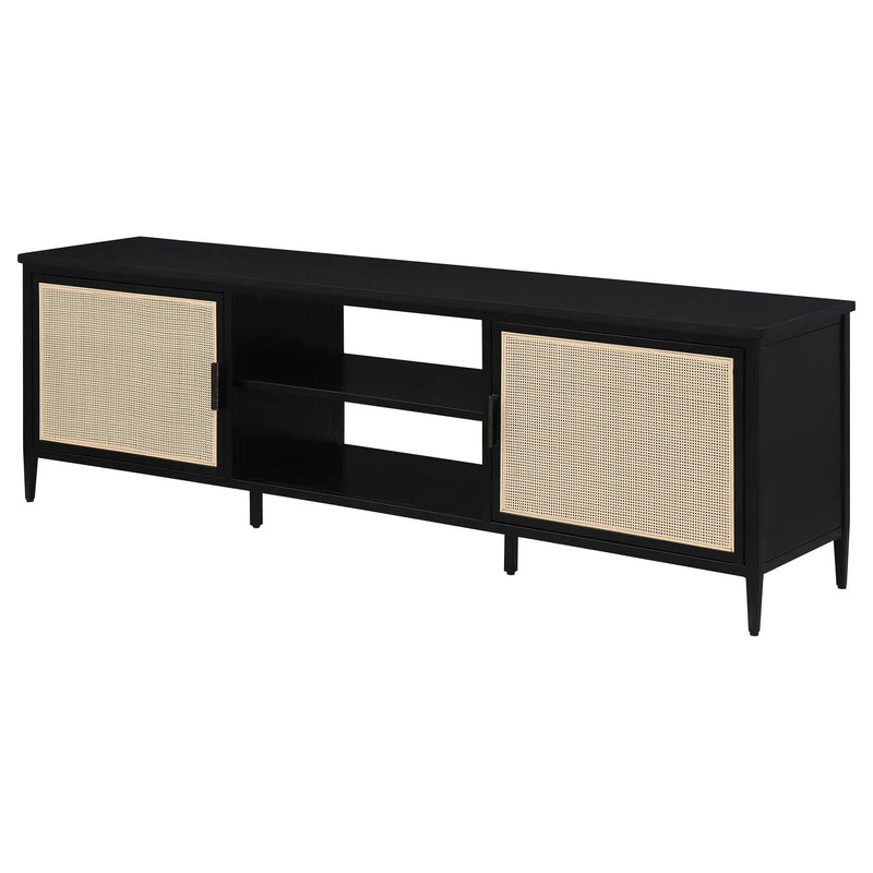 Amherst 2-door 70-inch Metal TV Stand Media Console Black by Unique Piece Furniture