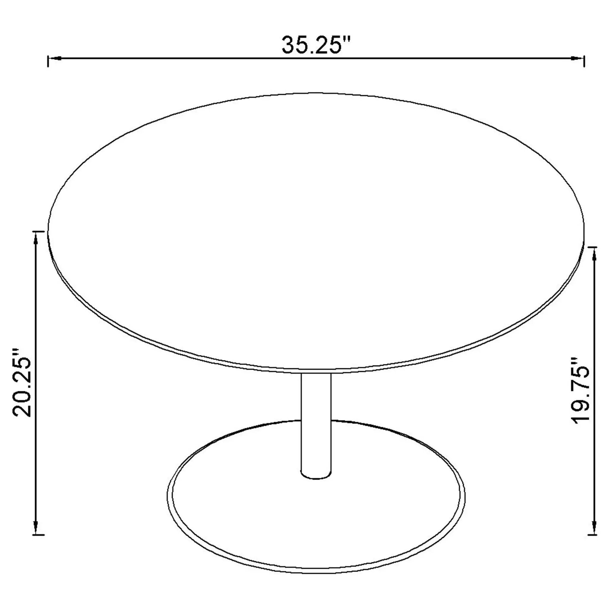 Ganso 3-piece Round Glass Top Coffee and End Table Set Black by Unique Piece Furniture
