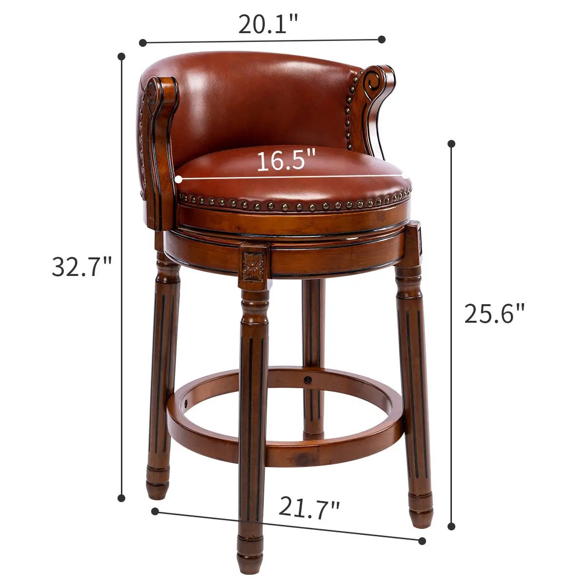 Cow Top Leather Wooden Bar Stools Box - Brown / Blue by HouseOfZazla