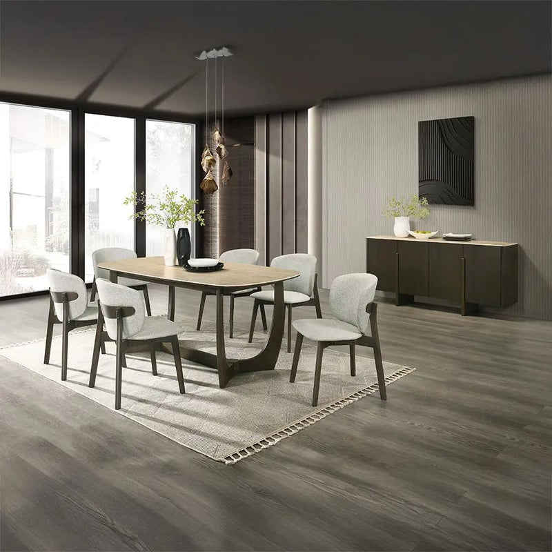 Davita - Dining Table With Ceramic Top - Walnut by Unique Piece Furniture