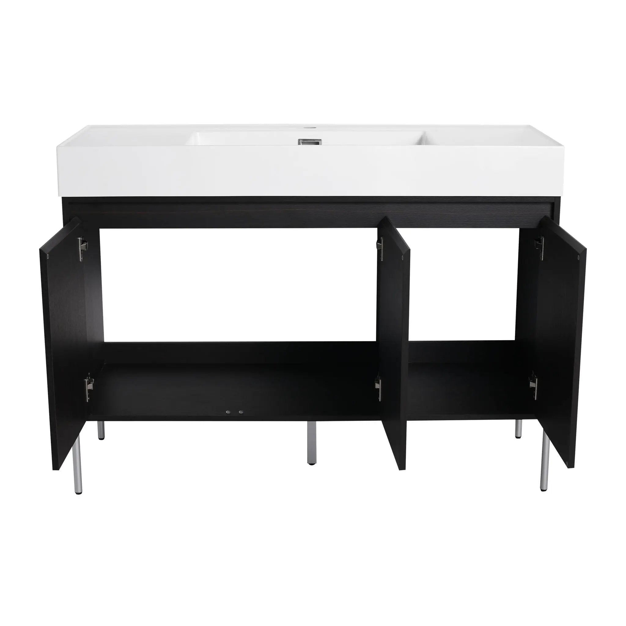 Freestanding Bathroom Vanity With Resin Sink And Storage Cabinet by HouseOfZazla