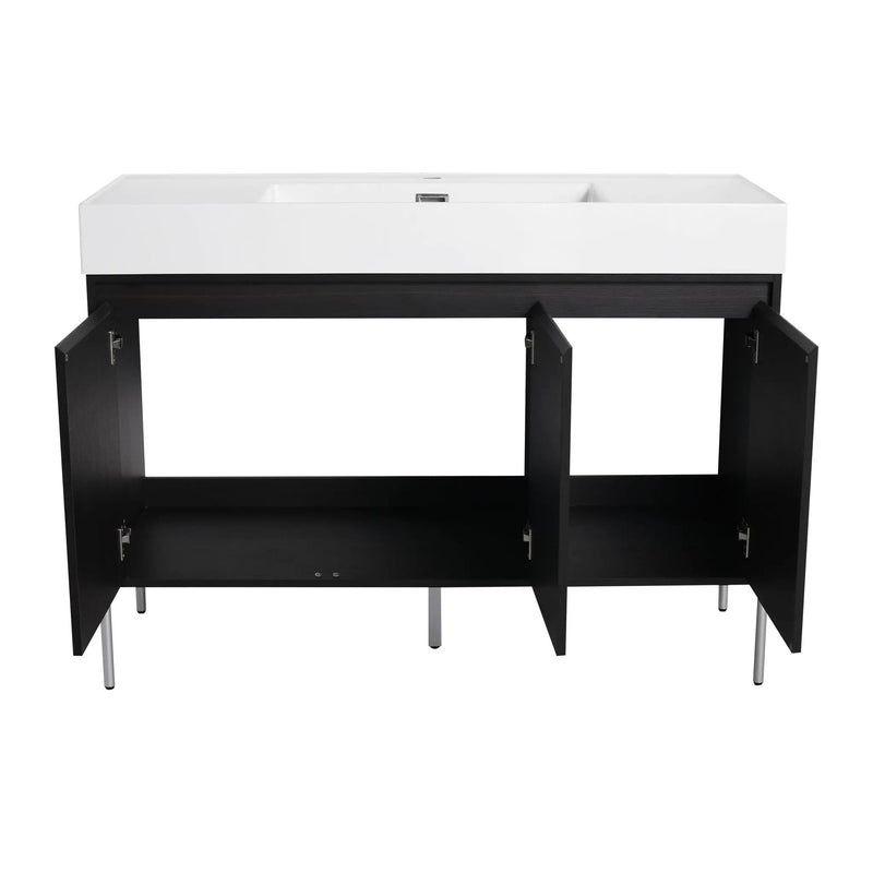 Freestanding Bathroom Vanity With Resin Sink And Storage Cabinet by HouseOfZazla