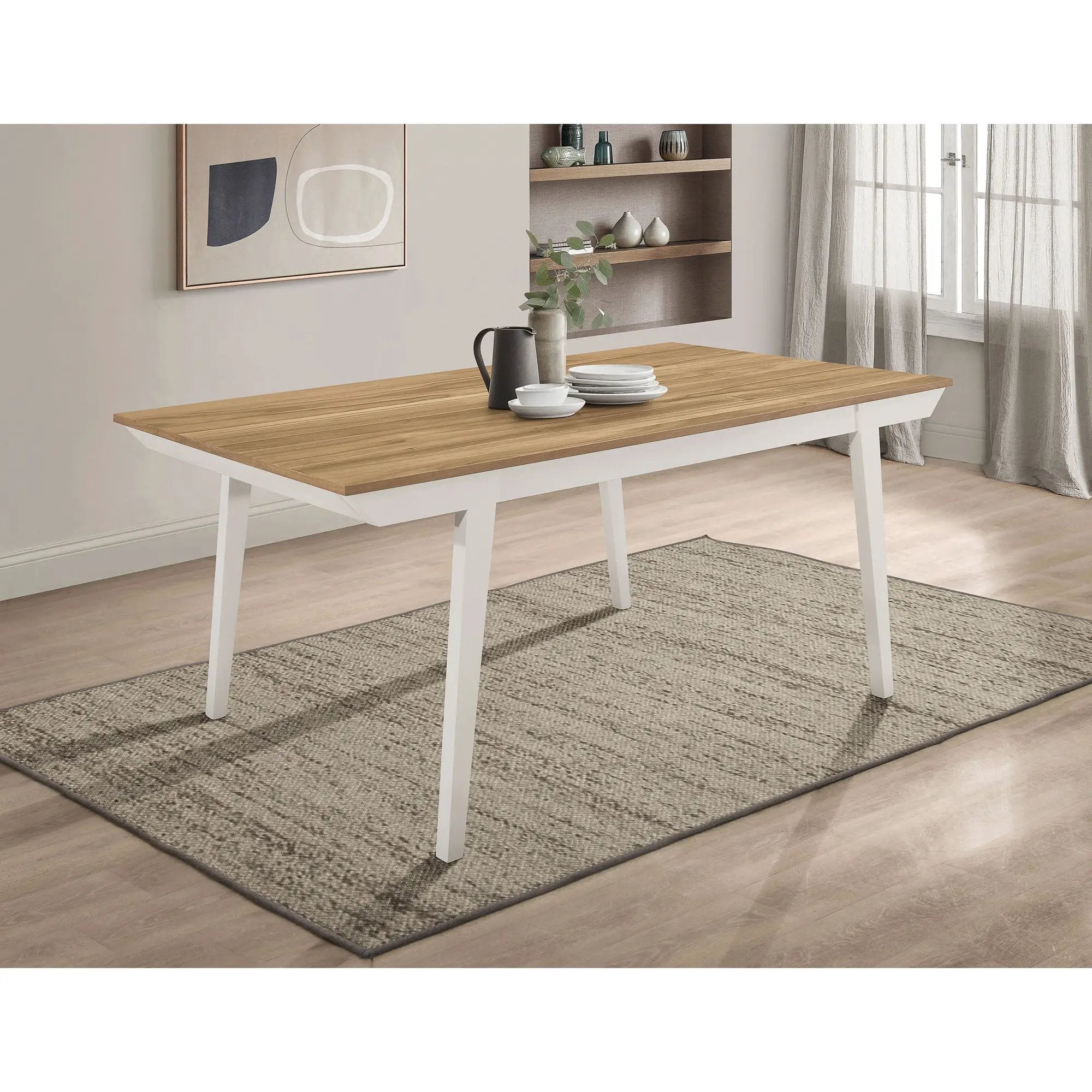 Prospect - Dining Table With Flared Leg - Natural by HouseOfZazla
