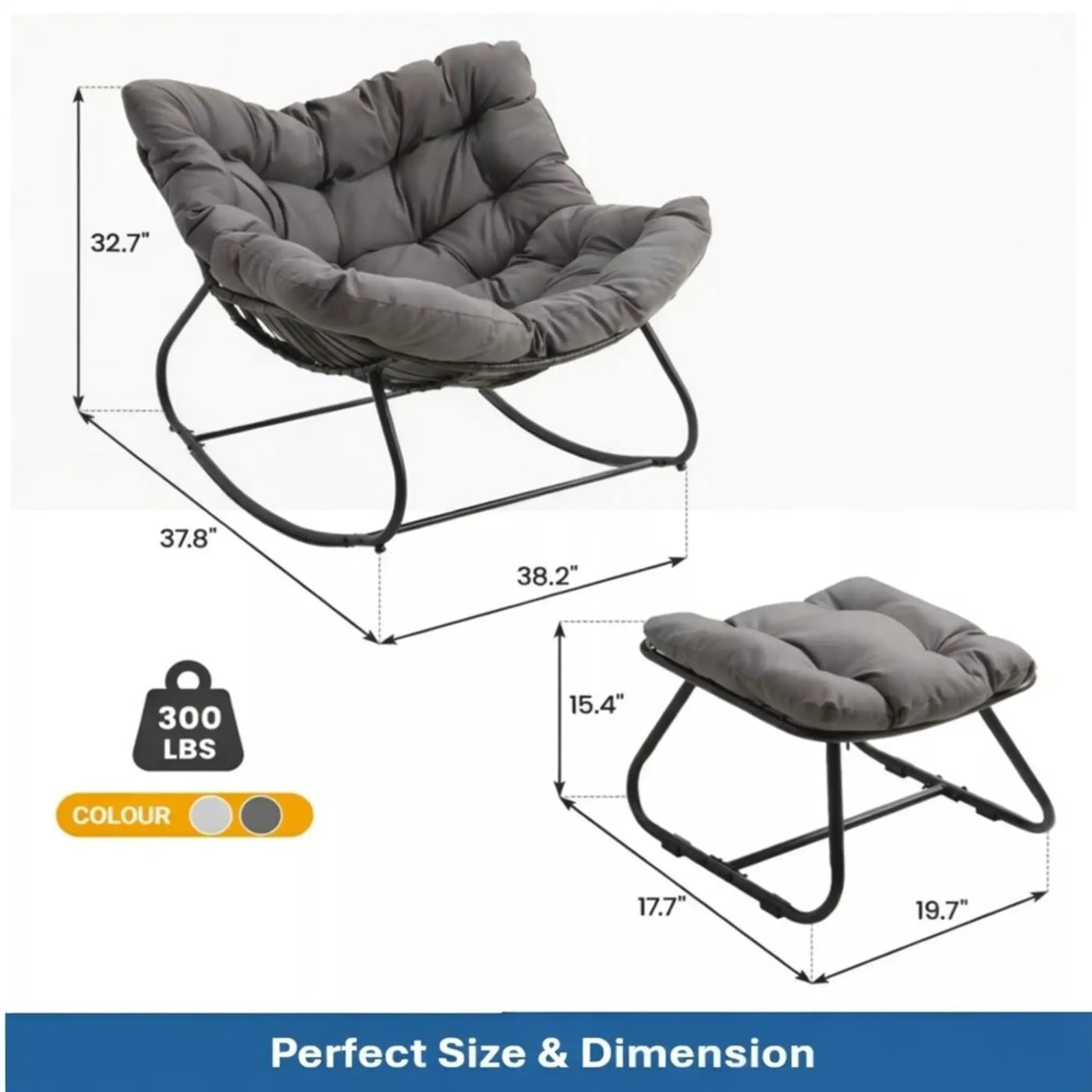 Egg Rocking Chair With Ottoman by HouseOfZazla