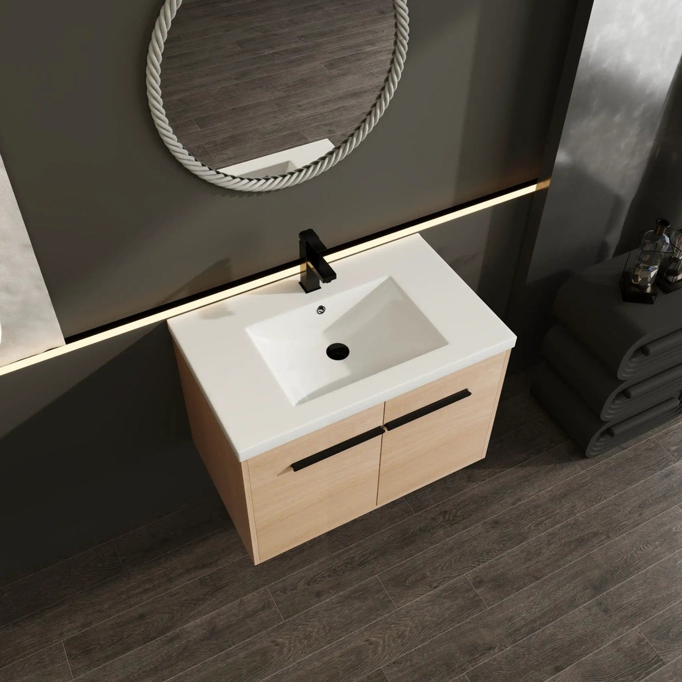 Bathroom Vanity Set With Resin Countertop Sink, 2 Doors by HouseOfZazla