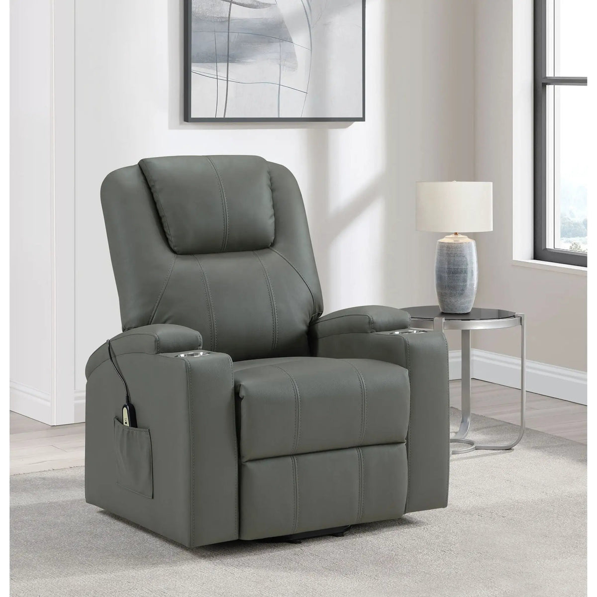 Macklin - Power Lift Massage Recliner With Heat And Dual Cupholders, photo 7 of 35
