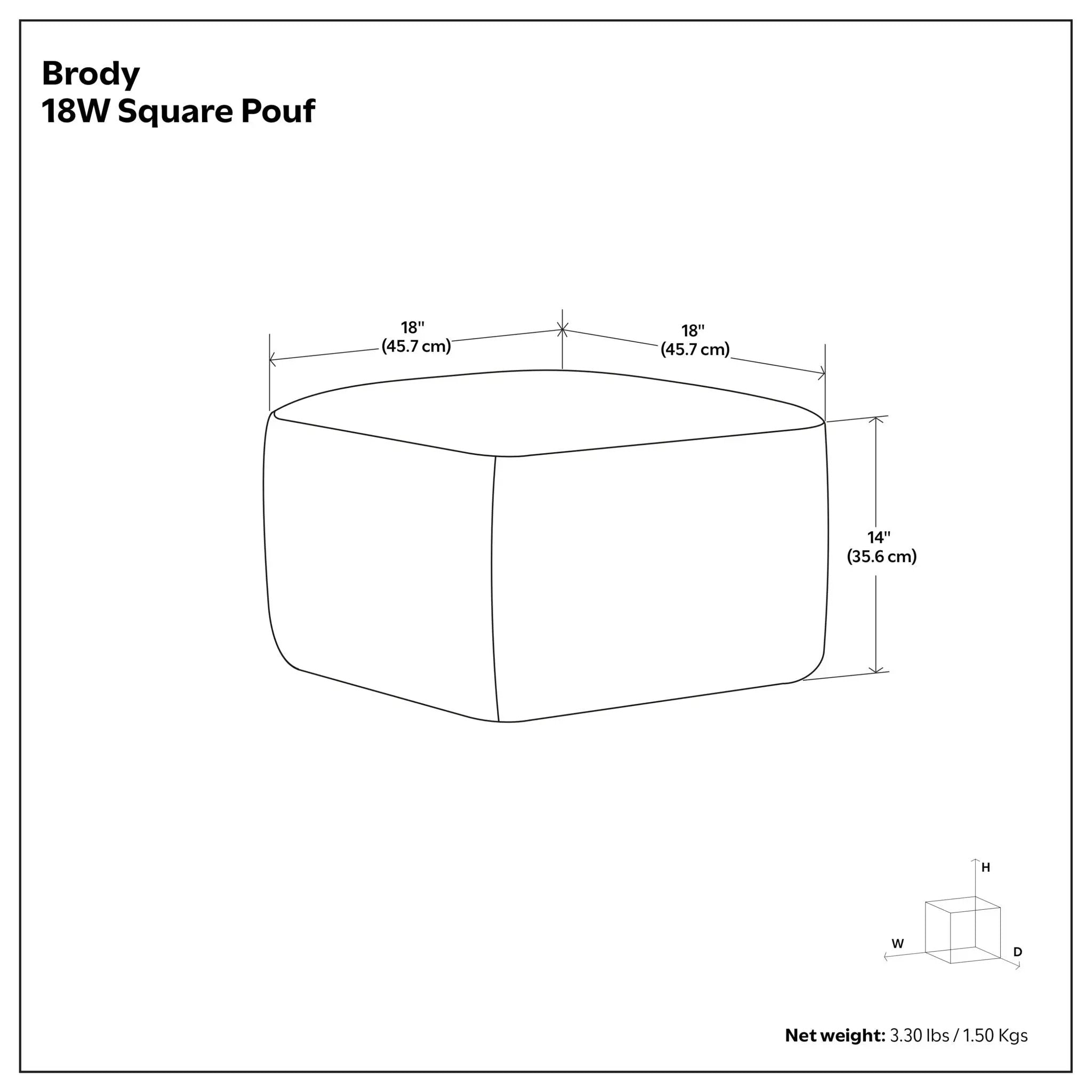 Brody - Versatile Square Pouf by Unique Piece Furniture