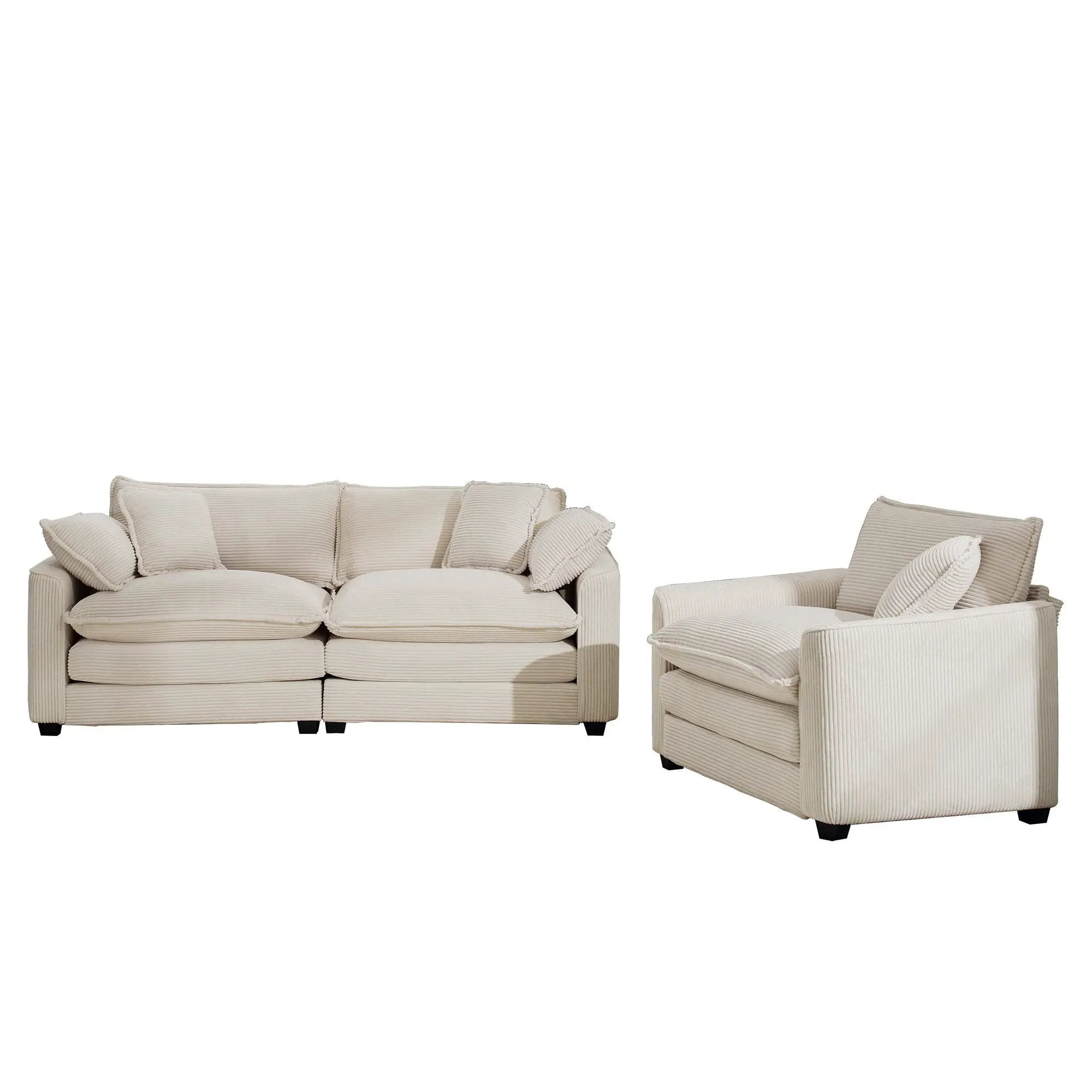 Elegant Oversized Sectional Sofa Set With Deep Seats And Flexible Layout by Unique Piece Furniture