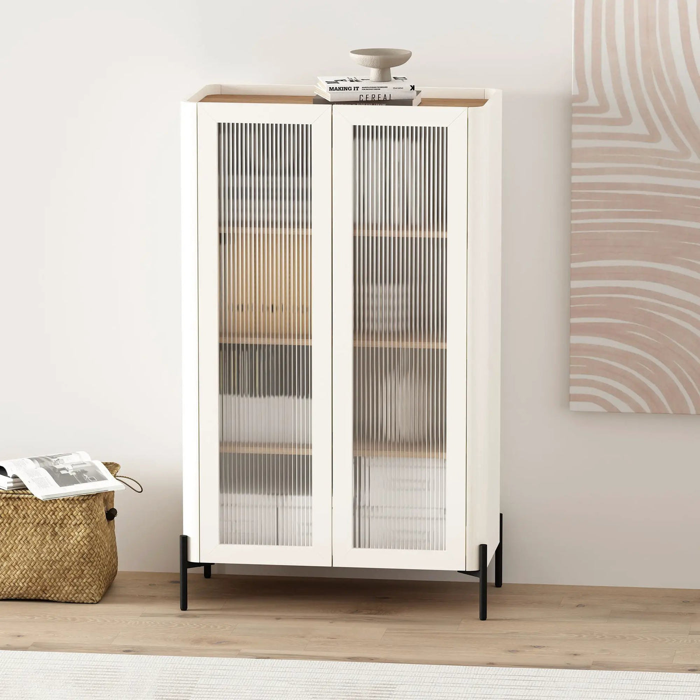 Abbey - Bookcase Cabinet With 4 Adjustable Shelves by HouseOfZazla