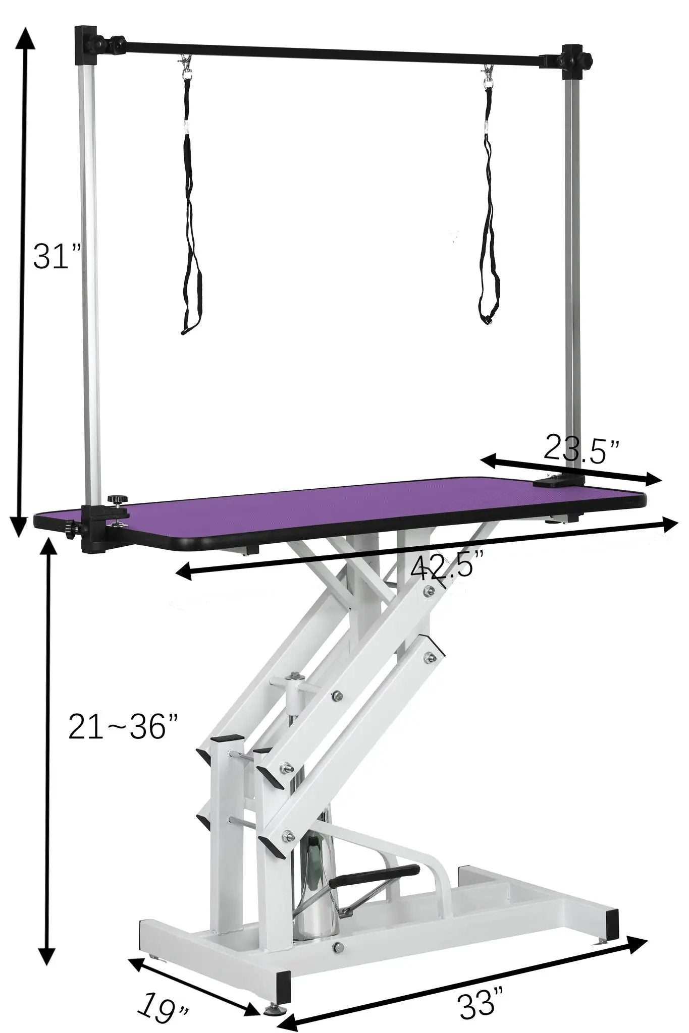 Hydraulic Pet Grooming Table With "H" Arm by HouseOfZazla
