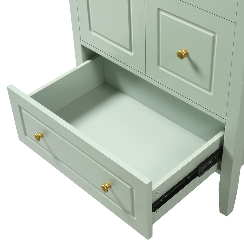 Retro Bathroom Vanity With Sink, Soft Closing Cabinet & Drawers by HouseOfZazla