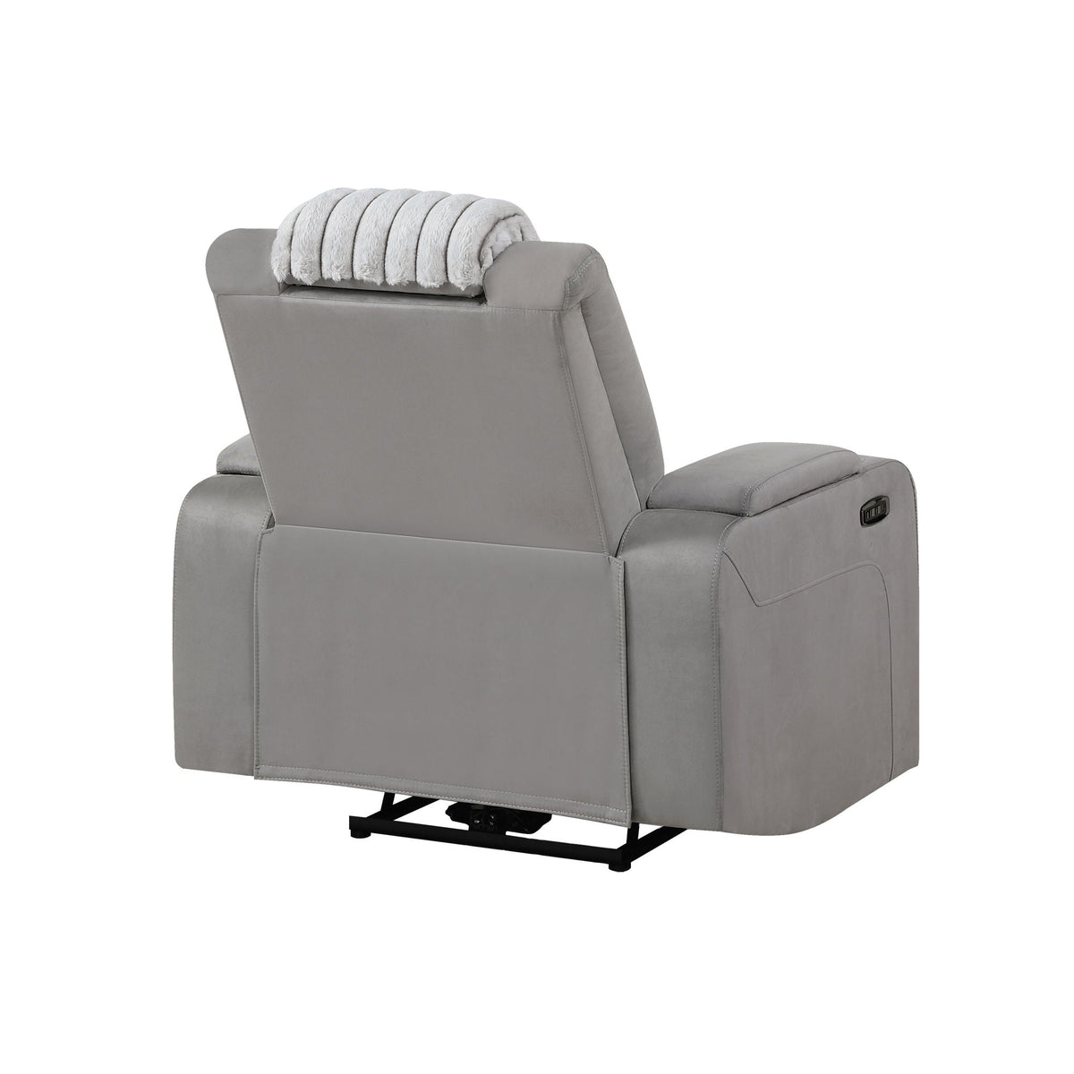 Power Recliner Chair with Power Headrest and LED Lighting - Black, Dark Brown, or Dark Gray, photo 5 of 21