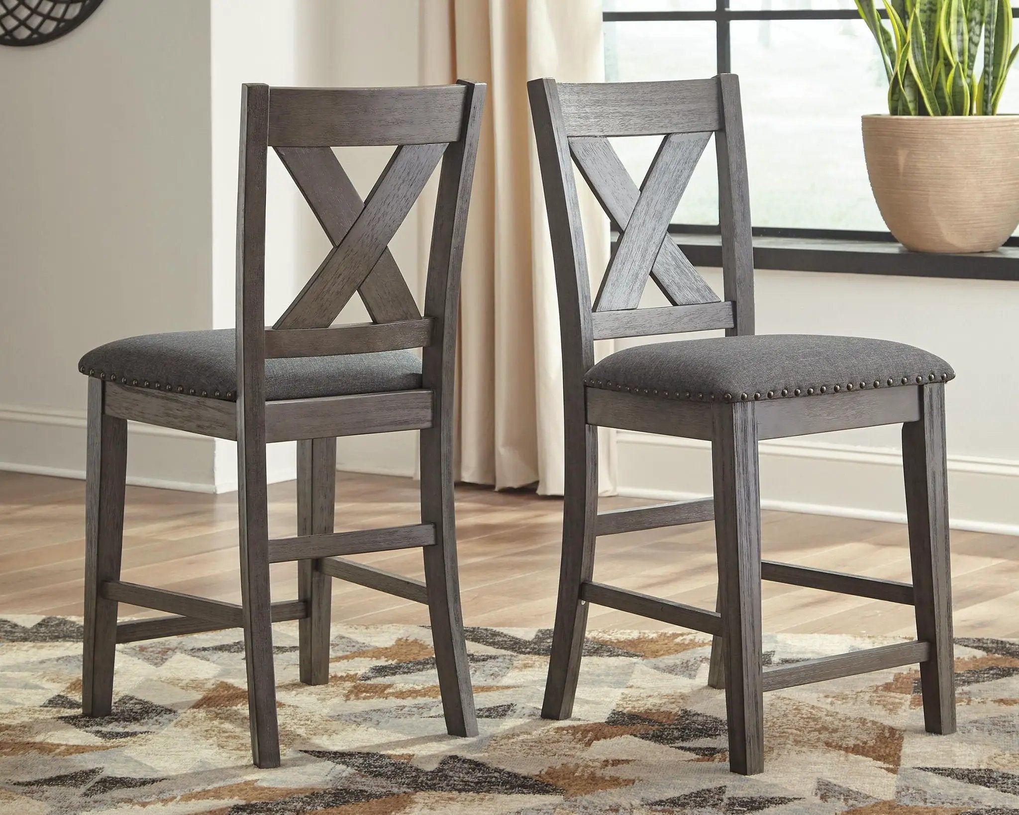 Caitbrook - Upholstered Barstool (Set of 2) - Gray by Unique Piece Furniture