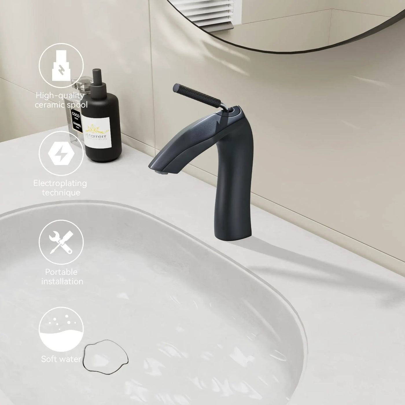 Contemporary Single Handle Lavatory Basin Sink Faucet Brass by HouseOfZazla