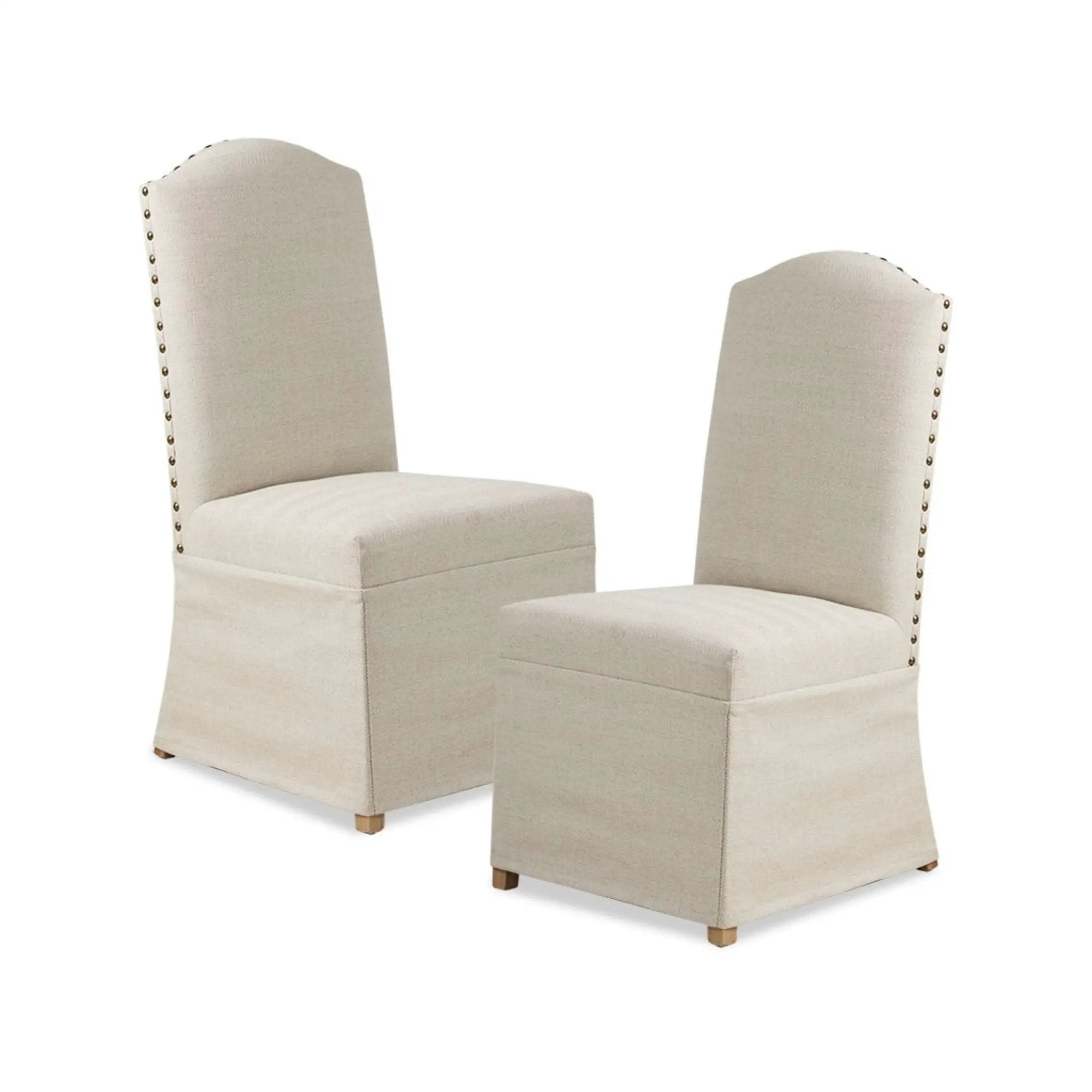 Dining Chair With Skirts (Set of 2) - Beige by HouseOfZazla