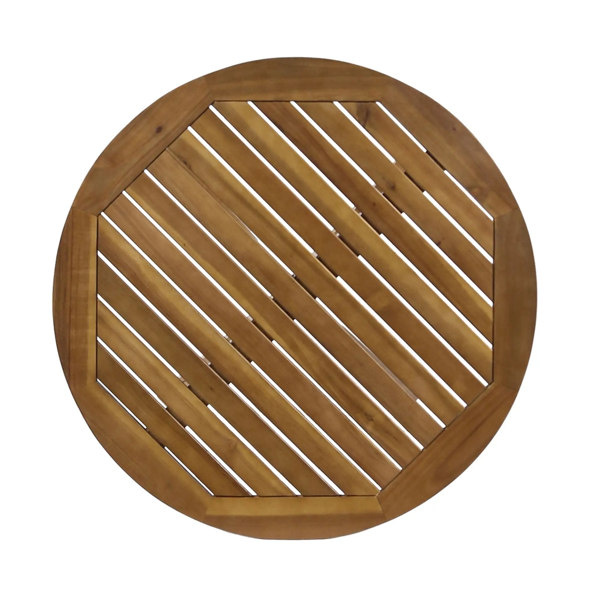 Stamford Outdoor Bistro Table Acacia Wood X-Base Teak by HouseOfZazla