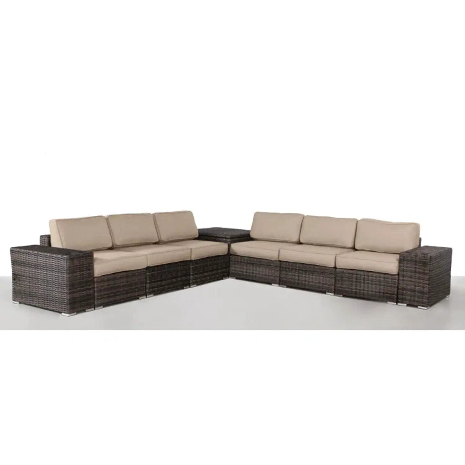 Elegant Outdoor Rattan Wicker 6 Person Seating Group With Cushions by Unique Piece Furniture