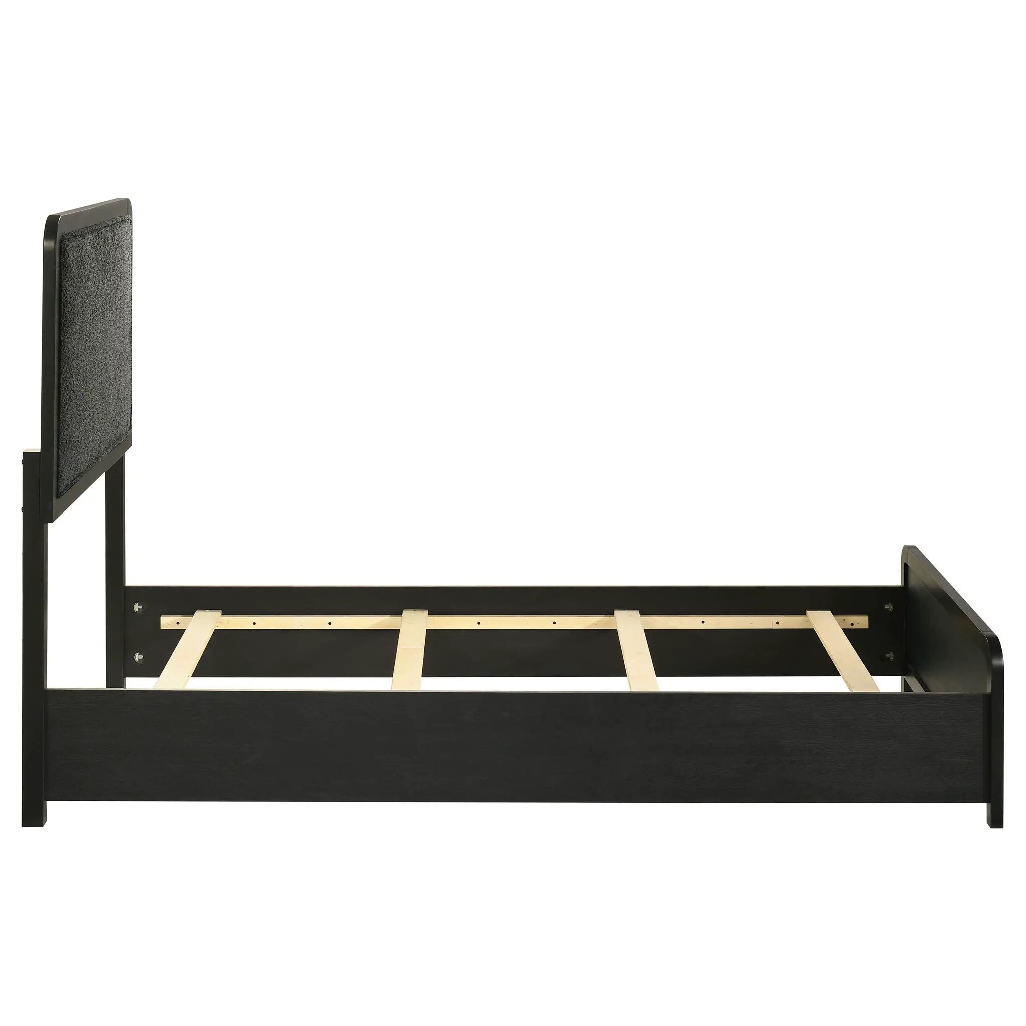 Cavelle 51-inch Upholstered Twin Panel Bed Black by Unique Piece Furniture