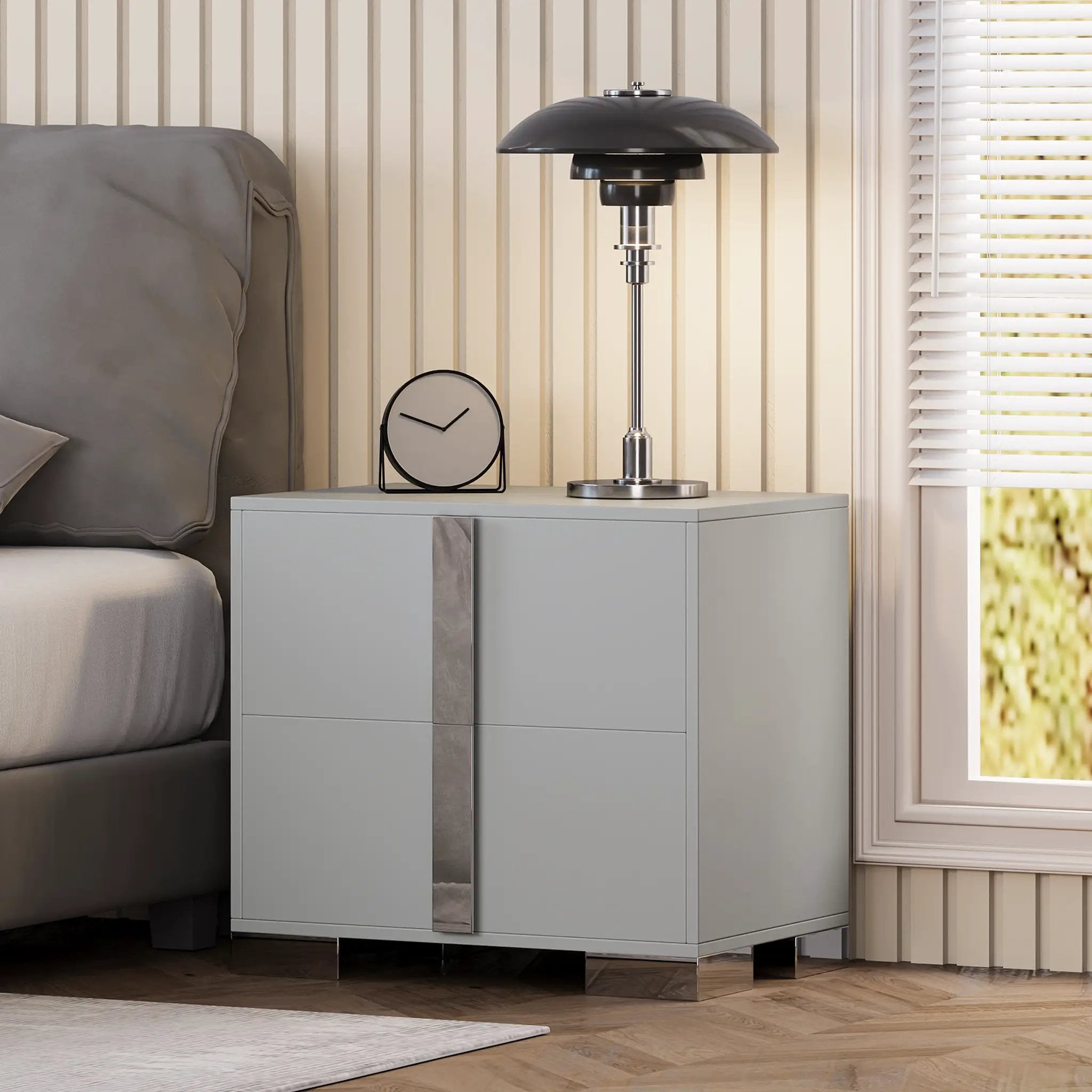 Modern End Table with Drawers by HouseOfZazla