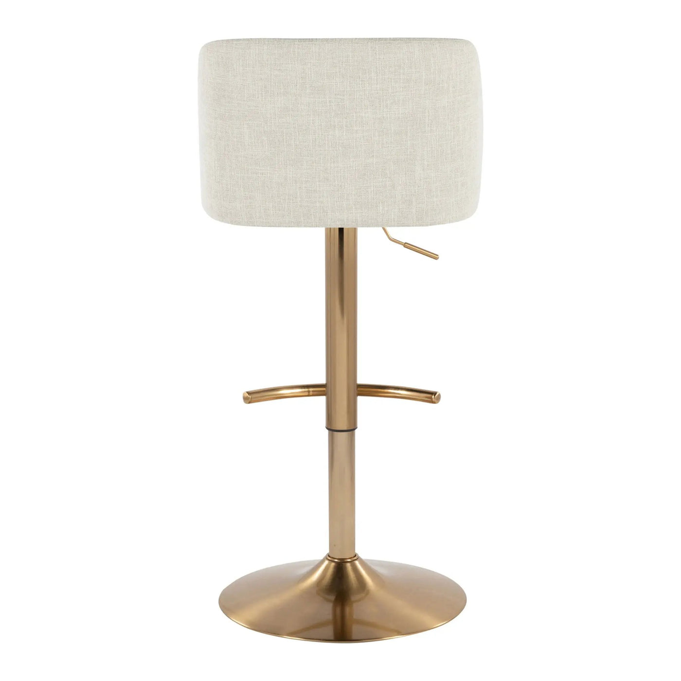 Toriano - Contemporary Adjustable Barstool Swivel With Rounded T Footrest (Set of 2) by HouseOfZazla