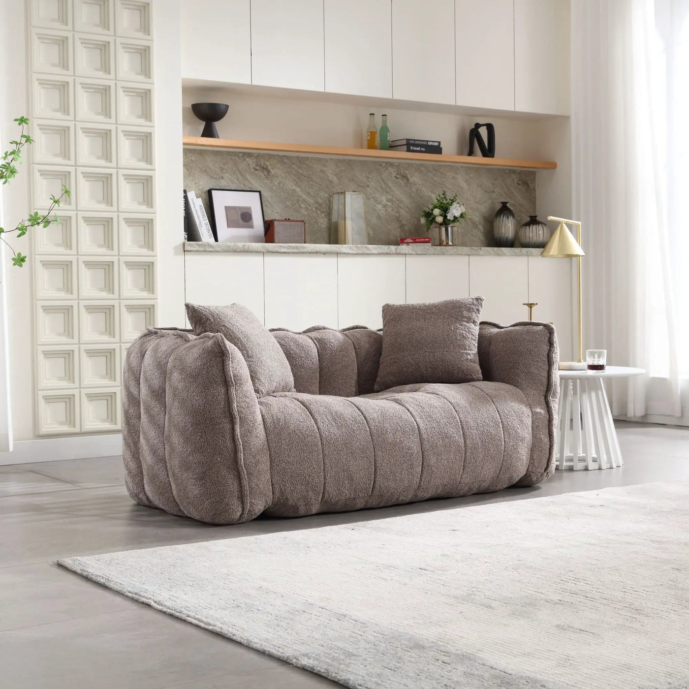 Cozy Beanbag Chair With High Resilience Foam Core For 2 by Unique Piece Furniture