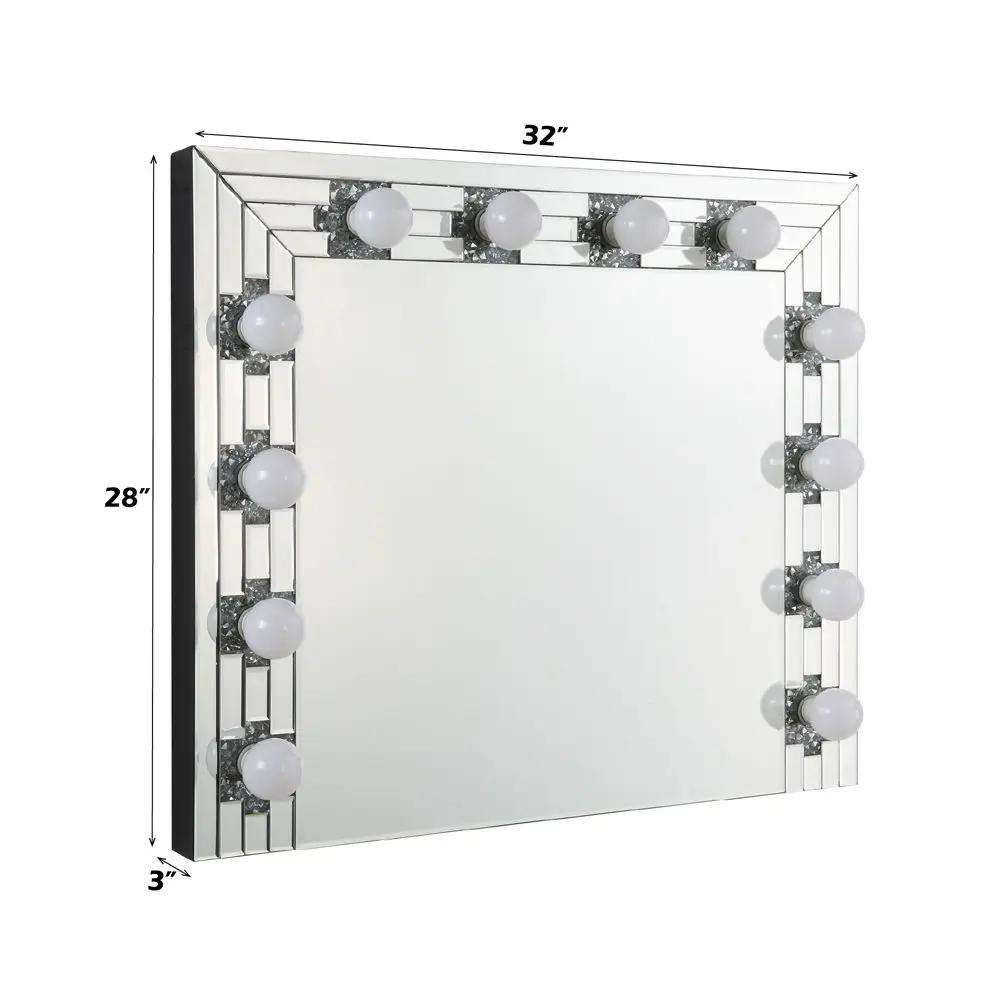 Noralie - Accent Mirror - Faux Diamonds & Mirrored by Unique Piece Furniture